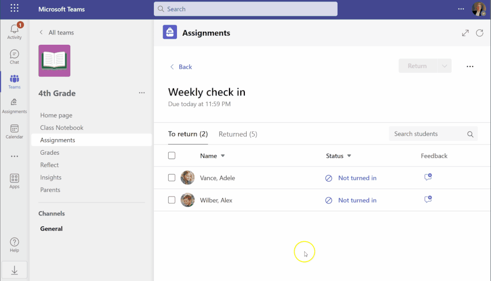 Assignment Marking Updates in Microsoft Teams 